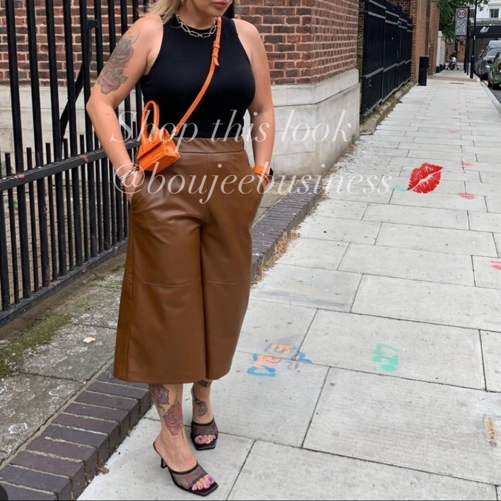 ZARA Faux Leather Shorts